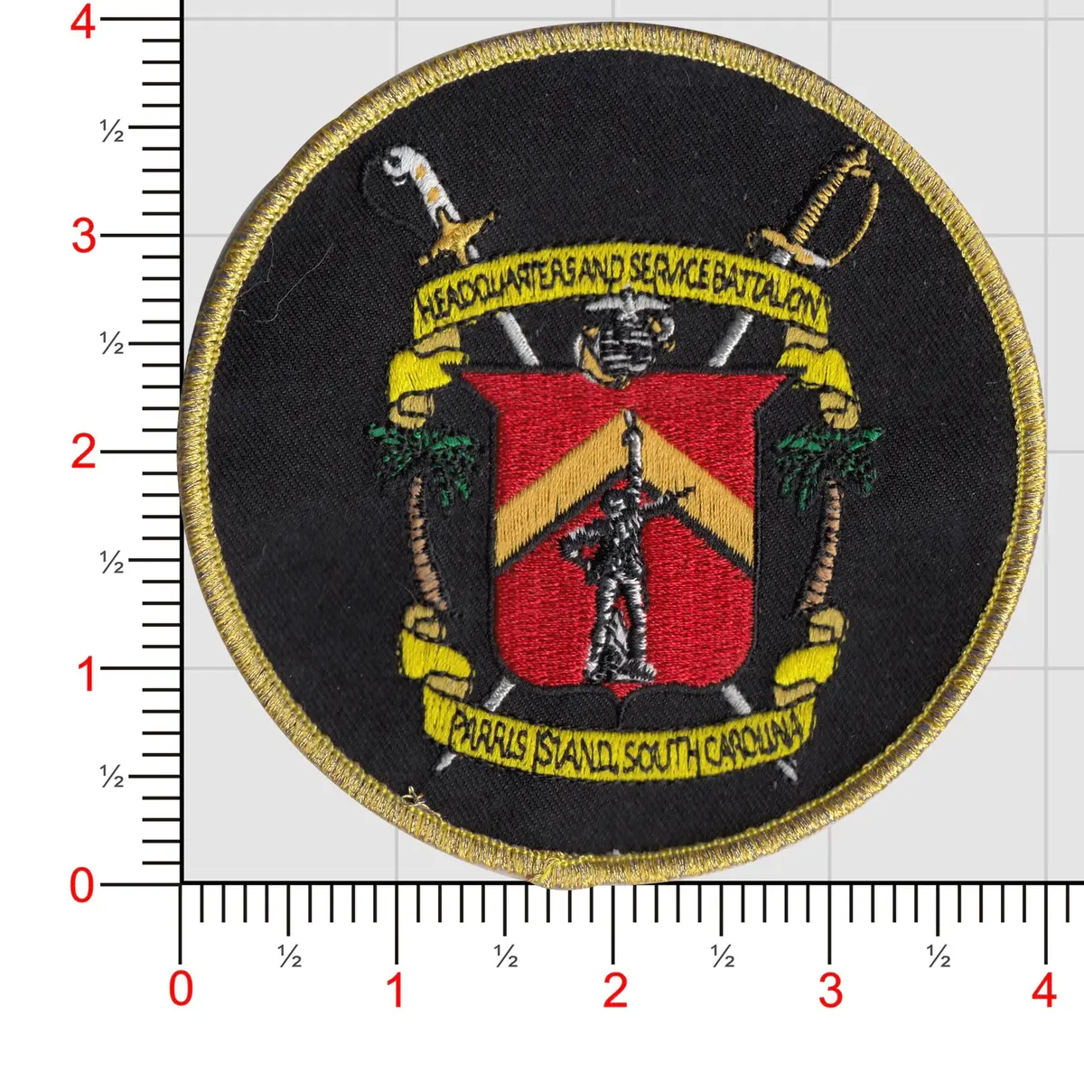 Officially Licensed Usmc Headquarters And Service Battalion Parris Island Patch (Parris Island) 1
