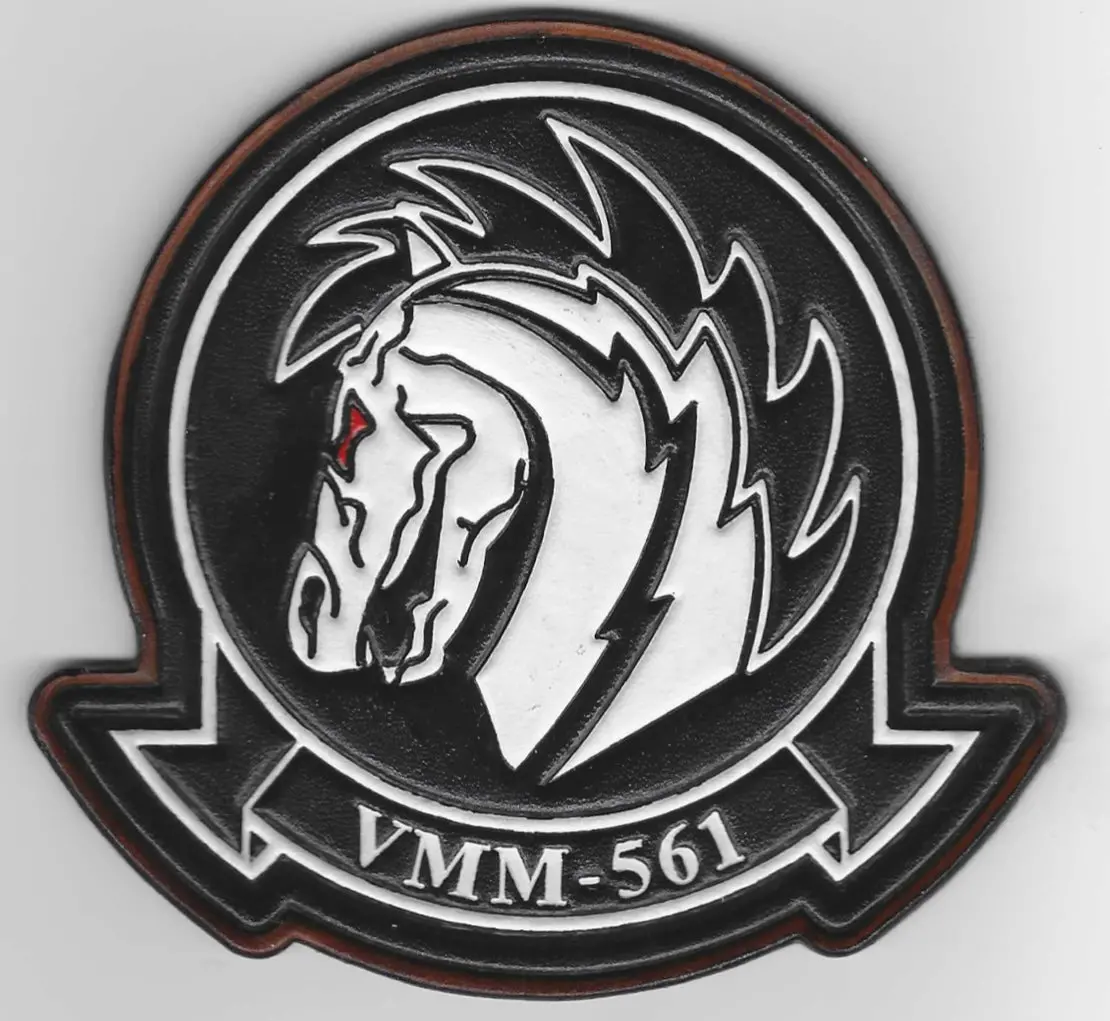 Officially Licensed Usmc Vmm-561 Pale Horse Leather Patches 2