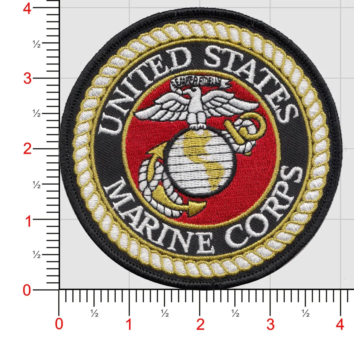 Officially Licensed Usmc Ega Black Border Patch 1