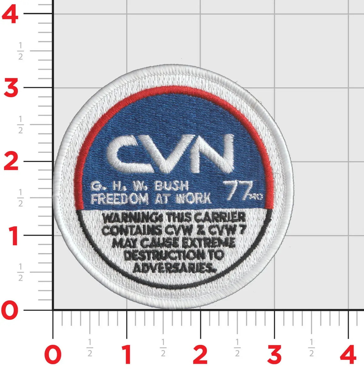 Cvn-77 Uss George Hw Bush Shoulder Patch 1