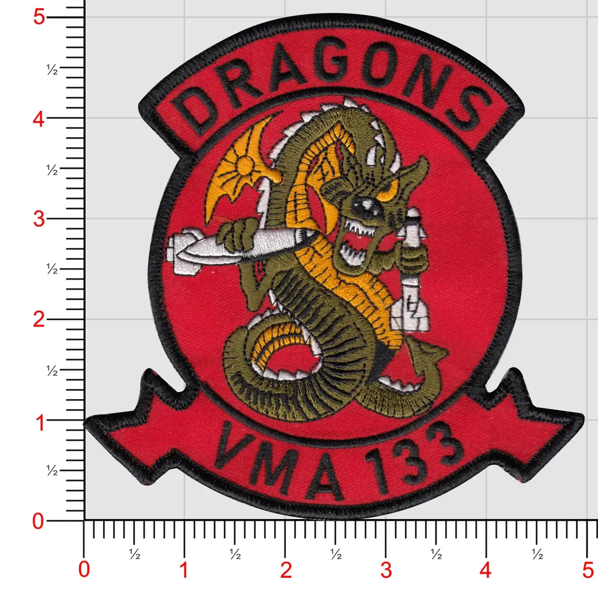 Officially Licensed Usmc Vma-133 Dragons Patch 1