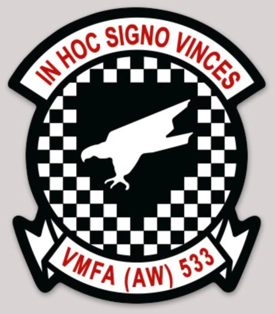 Officially Licensed Usmc Vmfa(Aw)-533 Hawks Sticker 1