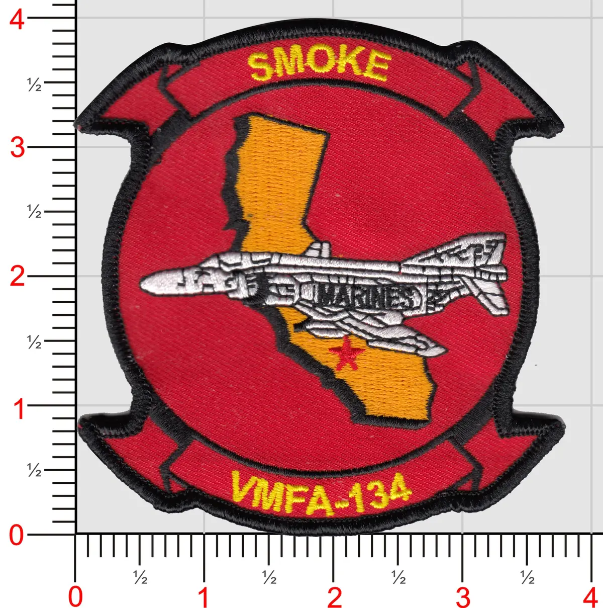 Officially Licensed Usmc Vmfa-134 Smoke F-4 Phantom Patch 1