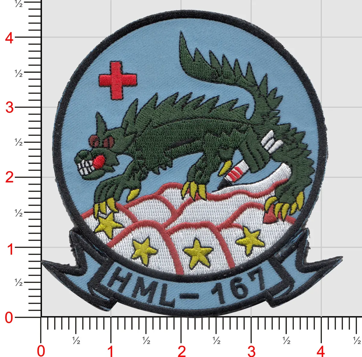 Officially Licensed Usmc  Hml-167 Warriors Original Patch 1