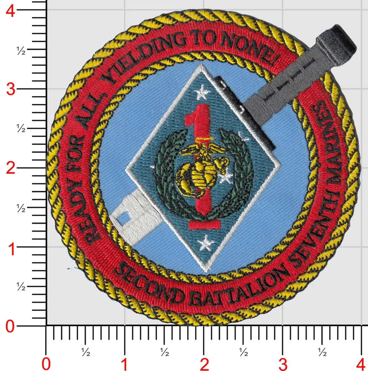 Officially Licensed Usmc 2Nd Battalion 7Th Marine Regiment Ready For All Patch 1