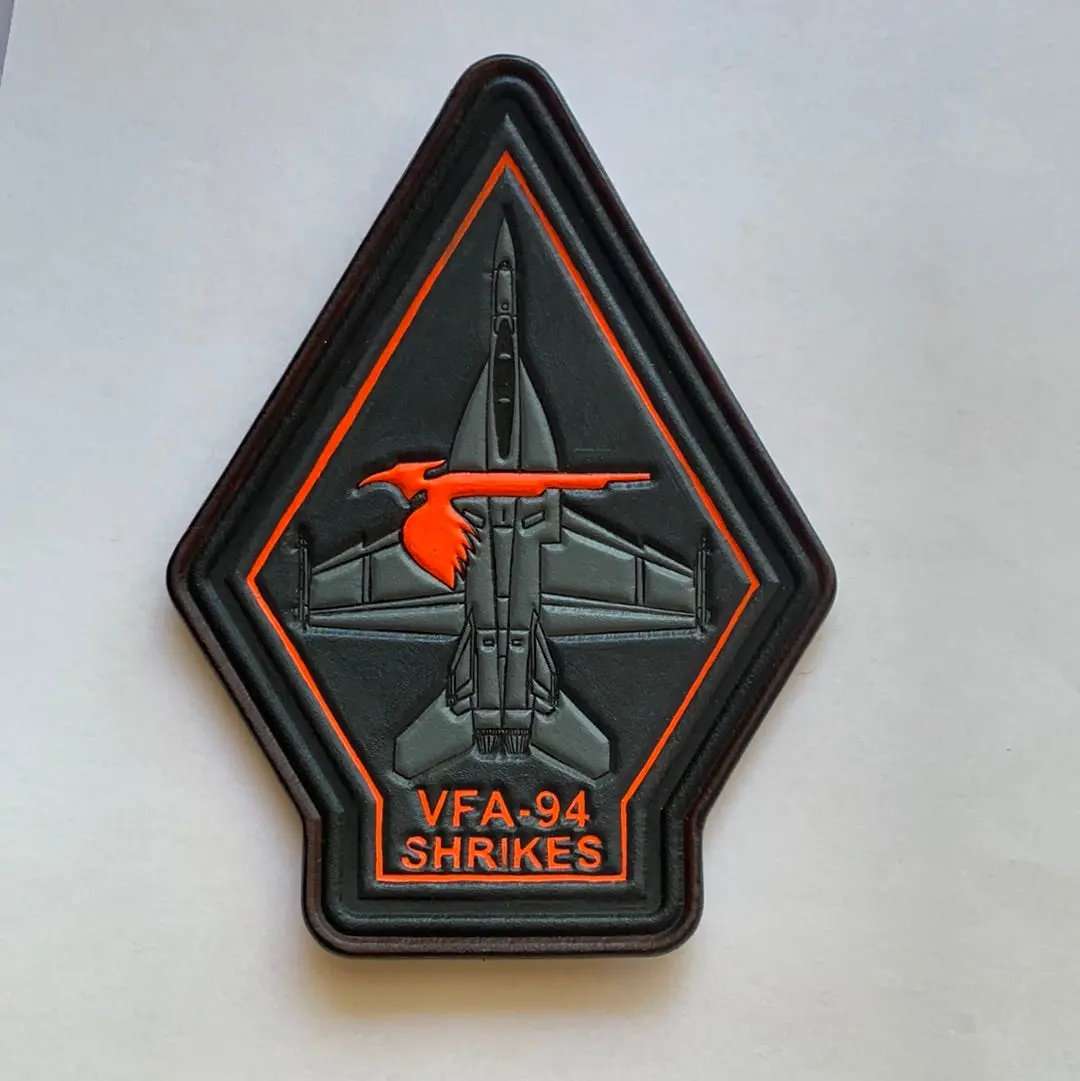 Official Navy Vfa-94 Shrikes Leather Shoulder Patches 2