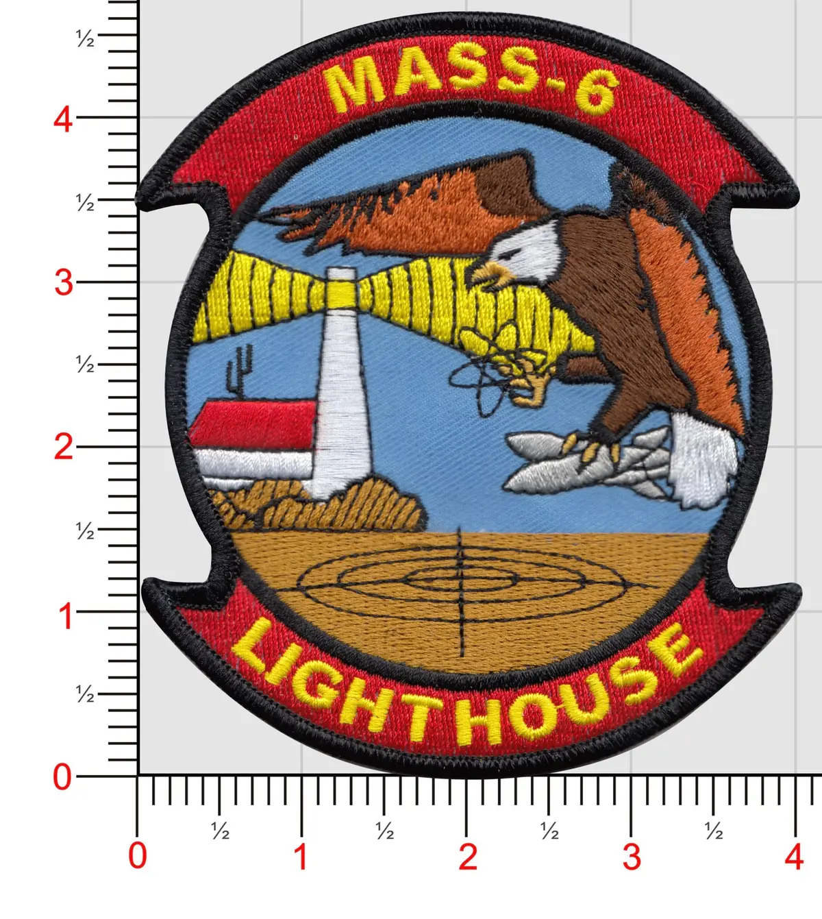Officially Licensed Marine Aviation Support Squadron Mass-6 Lighthouse Patch 1