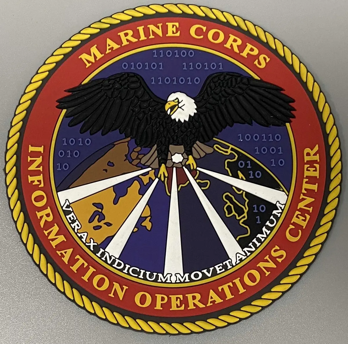 Officially Licensed Usmc Information Operations Pvc Patch 1