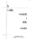 Fraser, Kathleen: Hi Dde Violeth I Dde Violet [Used Chapbook] 1