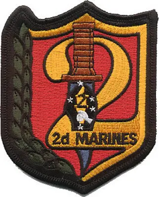 Officially Licensed Usmc 2Nd Marines Patch 1