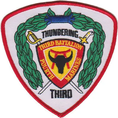 Officially Licensed Usmc 3Rd Battalion 4Th Marines Thundering Third Patches 1
