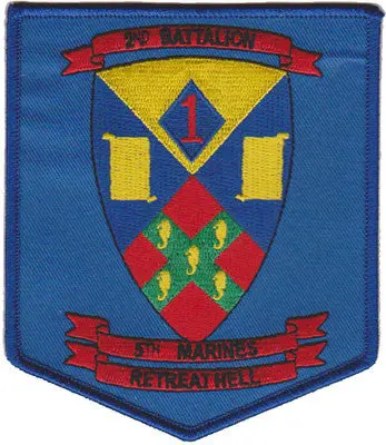 Officially Licensed Usmc 2Nd Battalion 5Th Marines Retreat Hell Bloodline Patch 1