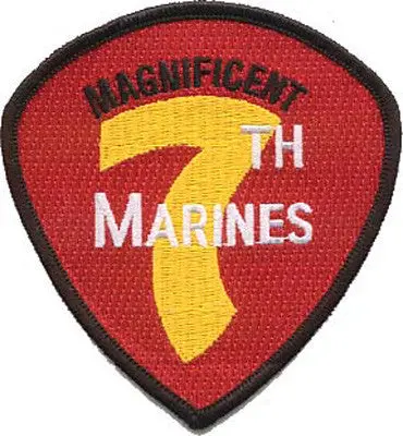 Officially Licensed Usmc 7Th Marines Patch 1