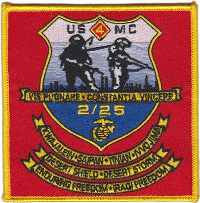 Officially Licensed Usmc 2Nd Bn 25Th Marines Patch 1