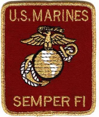 Officially Licensed Usmc Red Rectangle Patch 1