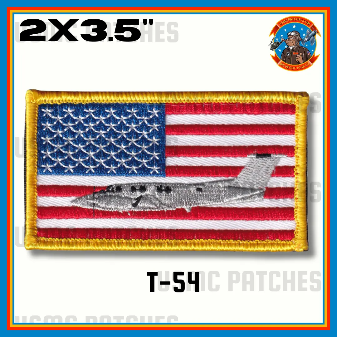 Official T-54 Marlin Ii King Air 260 Us Flag Patch 1