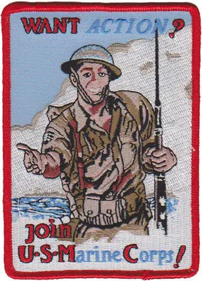 Officially Licensed Want Action? Join The Marine Corps Patch 1