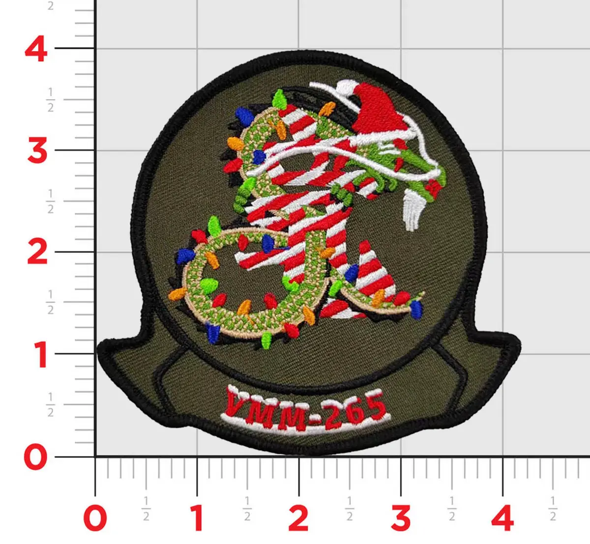 Officially Licensed Usmc Vmm-265 Dragons Christmas Patches 1