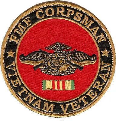 Officially Licensed Usmc Fmf Corpsman-Vietnam Patch 1