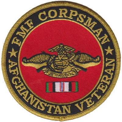 Officially Licensed Usmc Fmf Corpsman-Afghanistan Patch 1