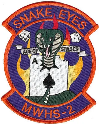 Officially Licensed Usmc Mwhs 2 Snake Eyes Patch 1