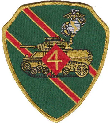 Officially Licensed Usmc 4Th Tank Bn Patch 1