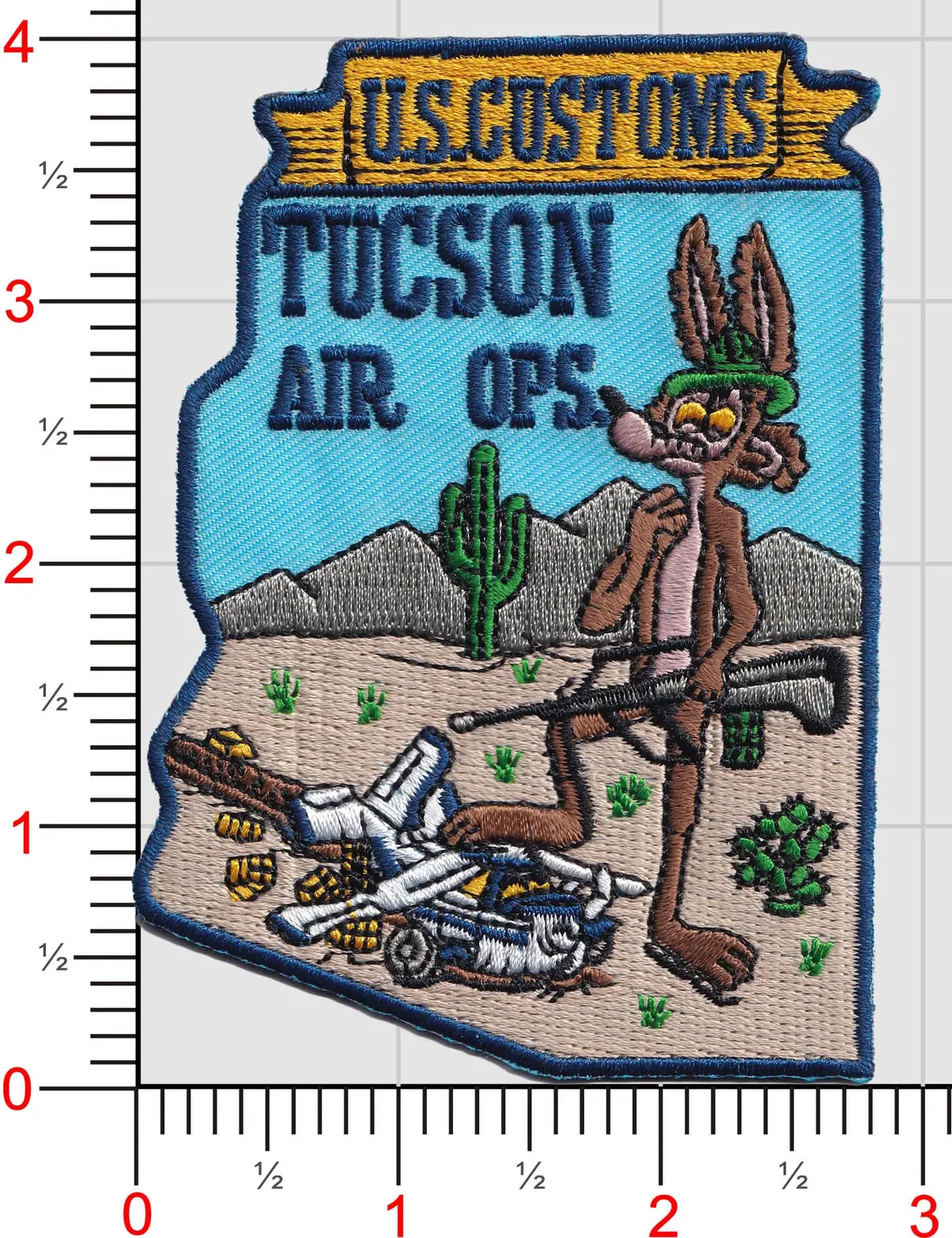 Legacy Us Customs, Tucson Air Branch Patch, Coyote With Aug Patch 1