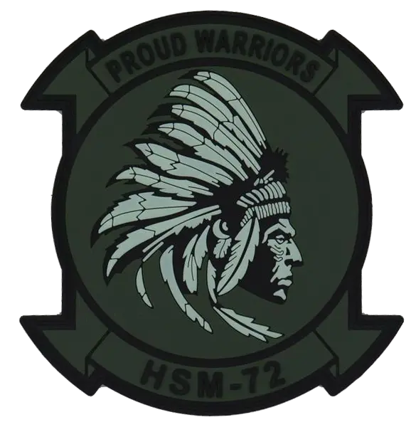 Officially Licensed Us Navy Hsm-72 Proud Warriors Pvc Gitd Patch 1