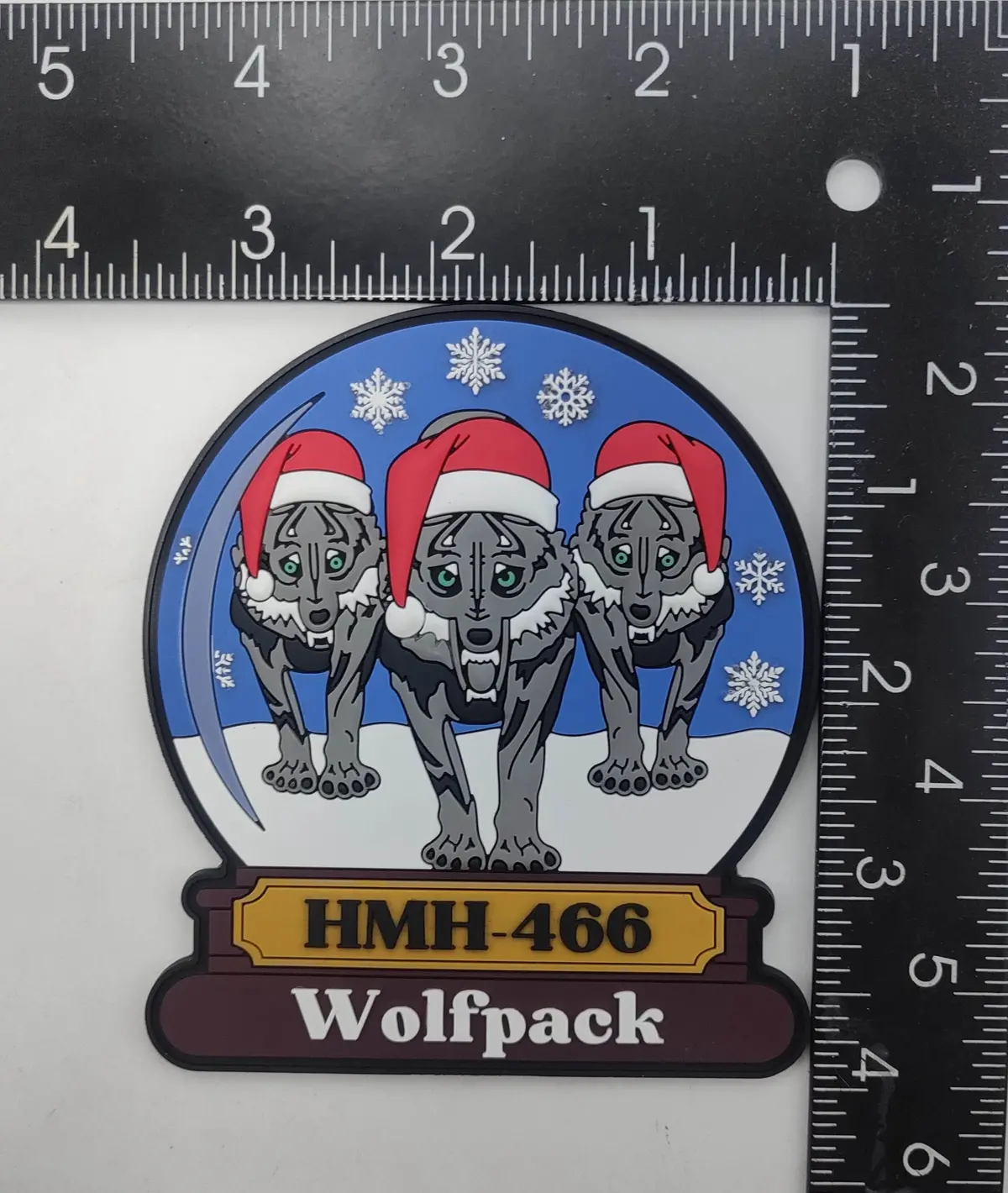 Official Hmh-466 Wolfpack Christmas Pvc Patch 1