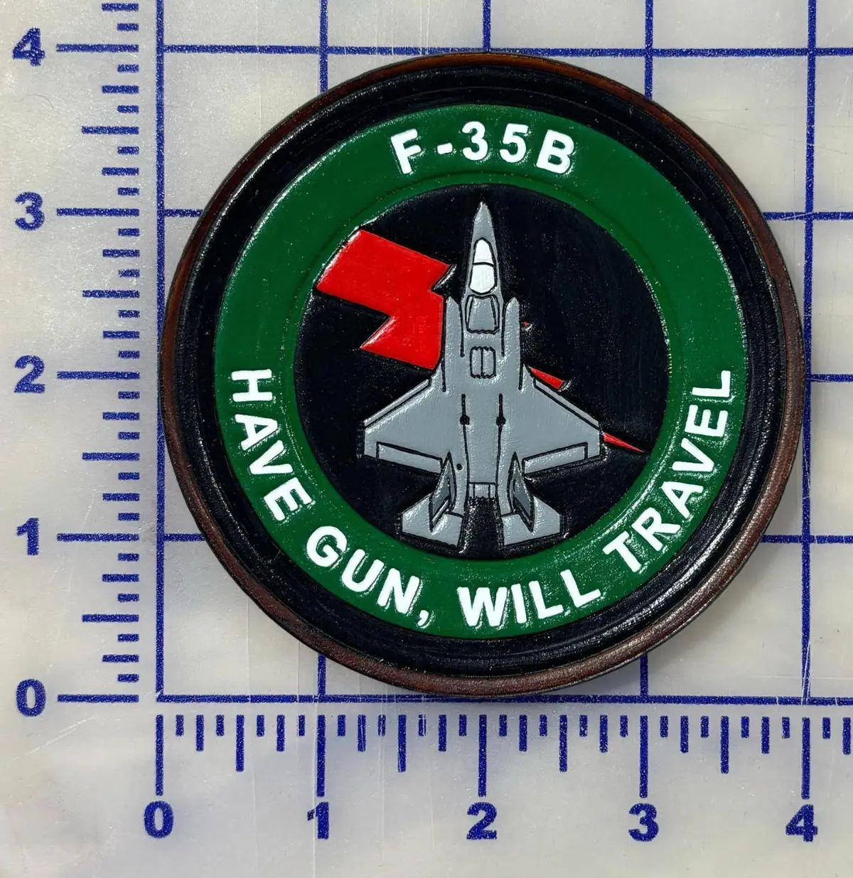 Official Vmfa-121 Green Knights F-35B Leather Patches 1