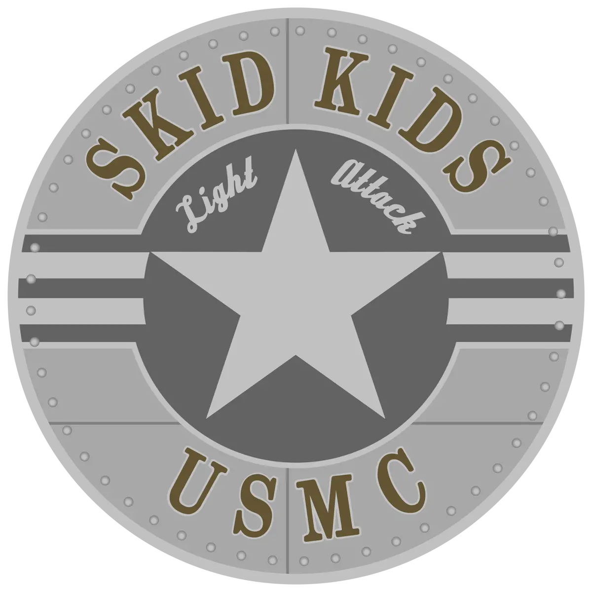 Officially Licensed Usmc Skid Kids Sticker 1