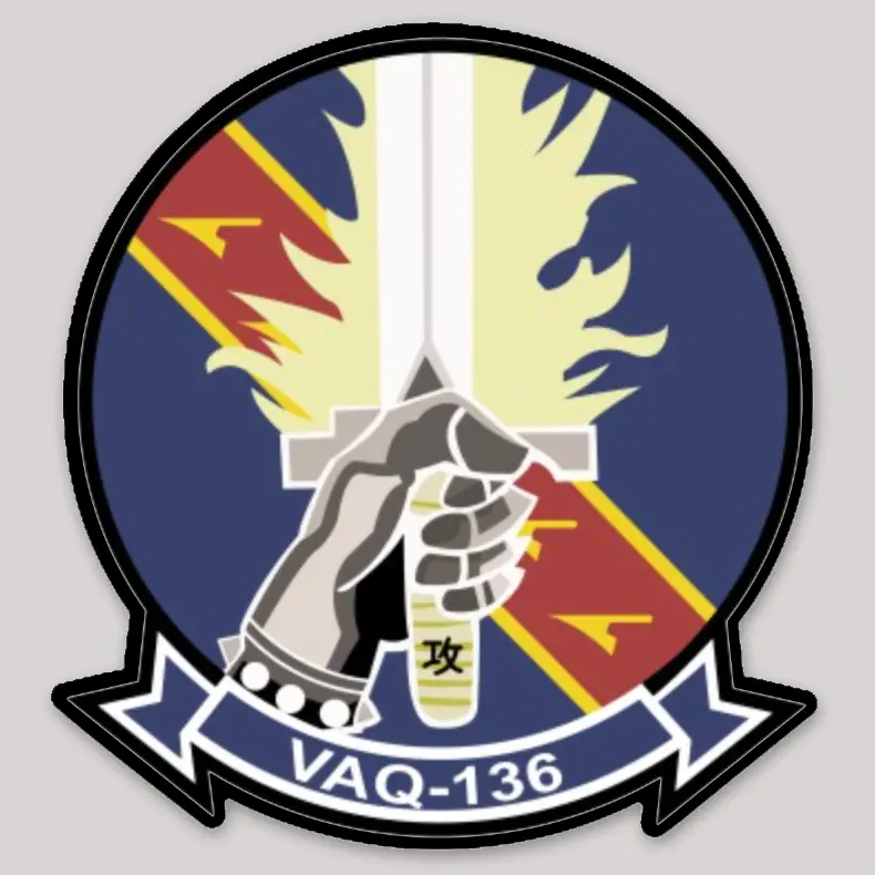 Officially Licensed Us Navy Vaq-136 Gauntlets Sticker 1