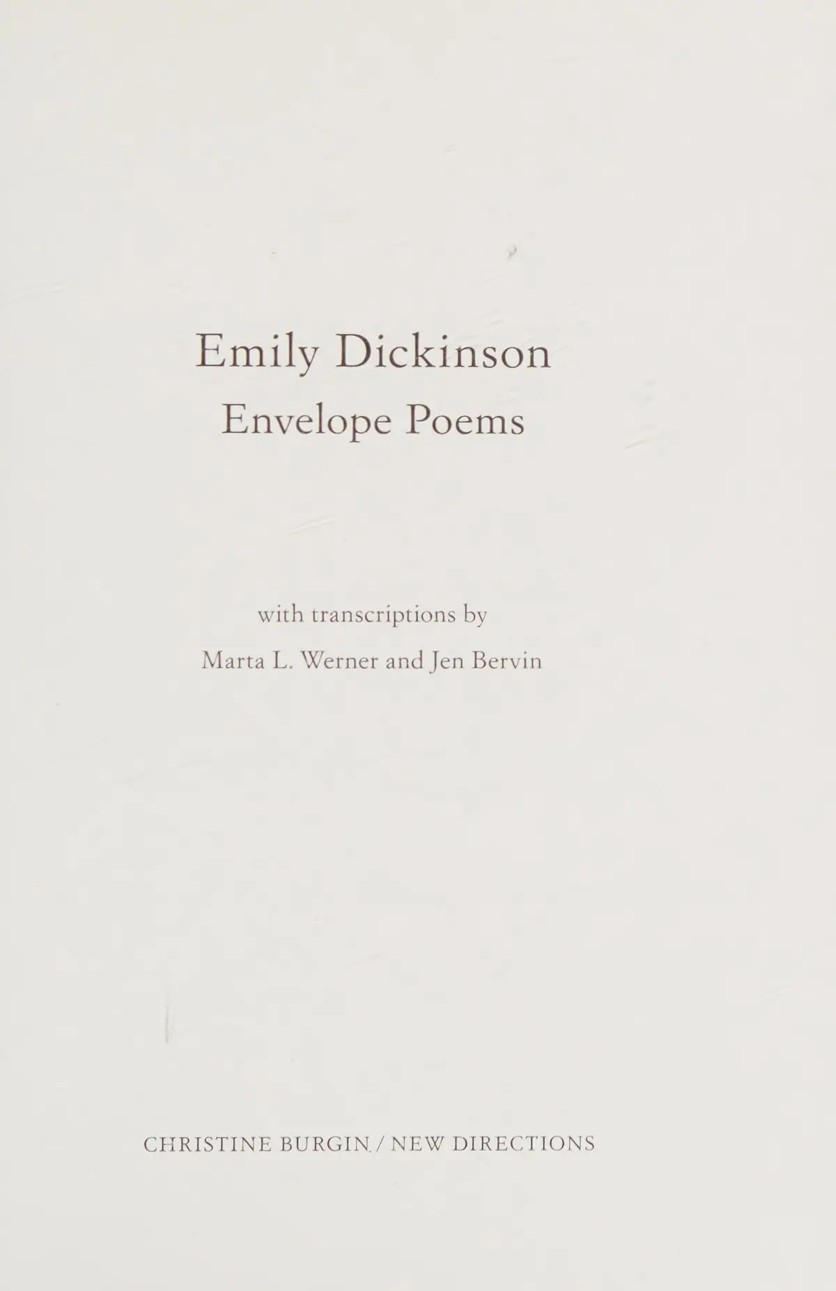 Dickinson, Emily: Envelope Poems 1