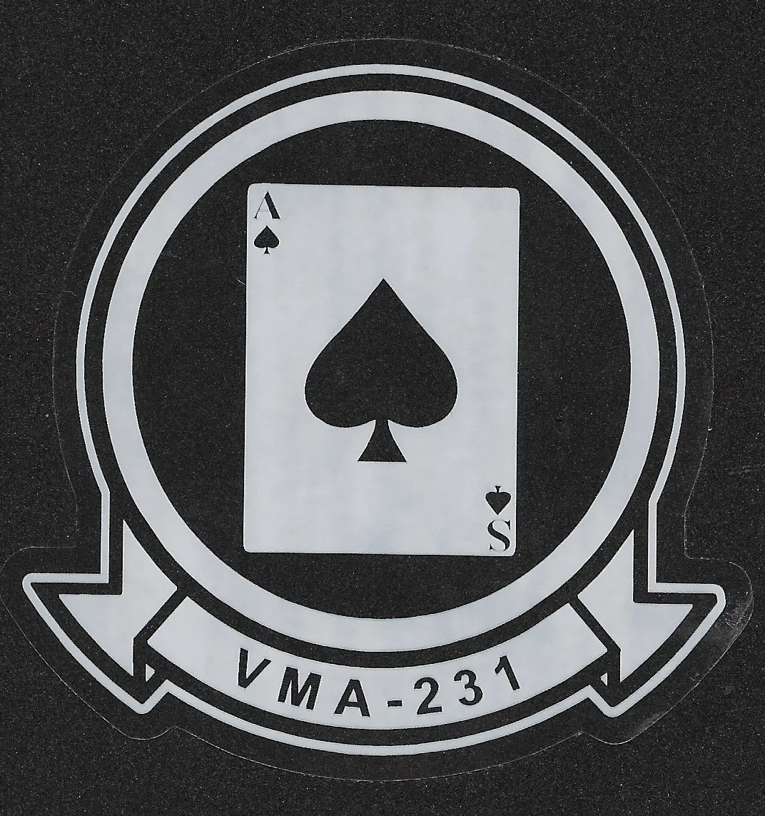 Officially Licensed Usmc Vma-231 Ace Of Spades Window Sticker 1
