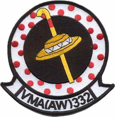 Officially Licensed Usmc Vma(Aw)-332 Polka Dots Patch 1