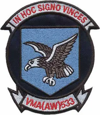 Officially Licensed Usmc Vma(Aw)-533 Hawks Patch 1