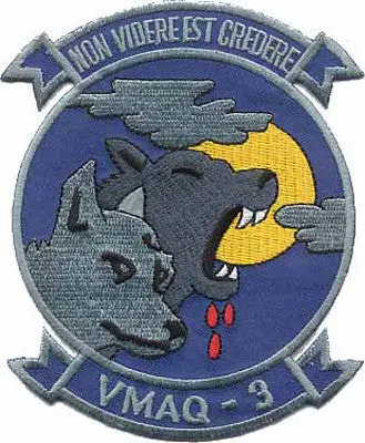 Officially Licensed Usmc Vmaq-3 Moondogs Patch 1