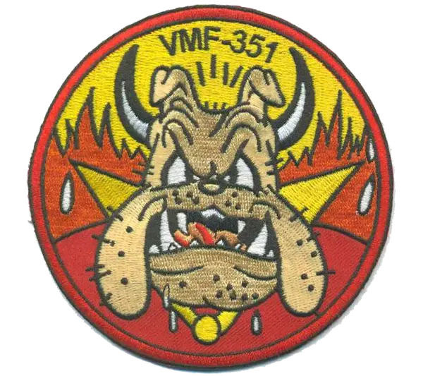 Officially Licensed Usmc Vmf-351 Original Devil Dog Patch 1