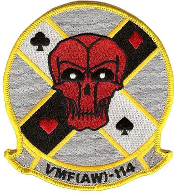 Officially Licensed Usmc Vmf(Aw)-114 Death Dealers Patch 1