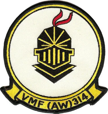 Officially Licensed Usmc Vmf(Aw)-314 Black Knights Patch 1
