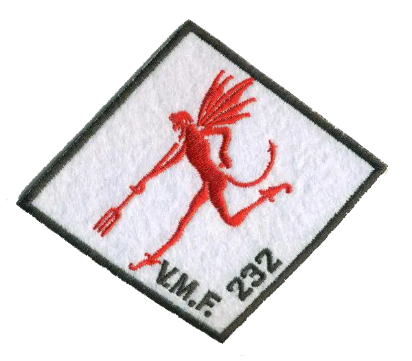 Officially Licensed Usmc Vmf-232 Red Devils Wwii Throwback Patch 1