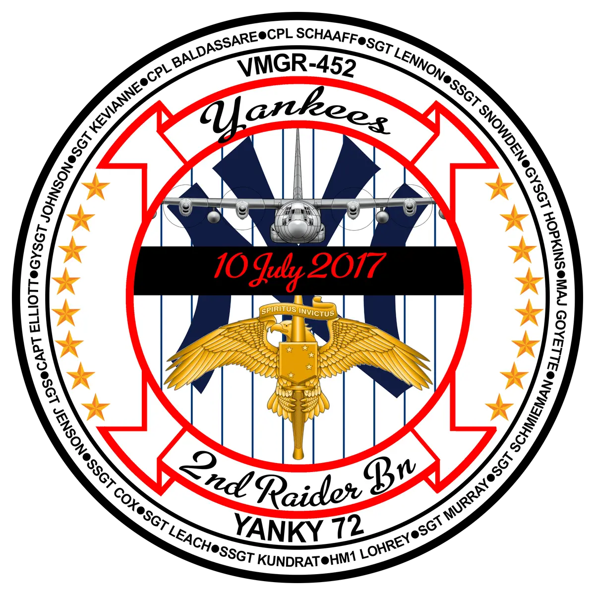 Vmgr-452/ 2Nd Raider Memorial Sticker 1