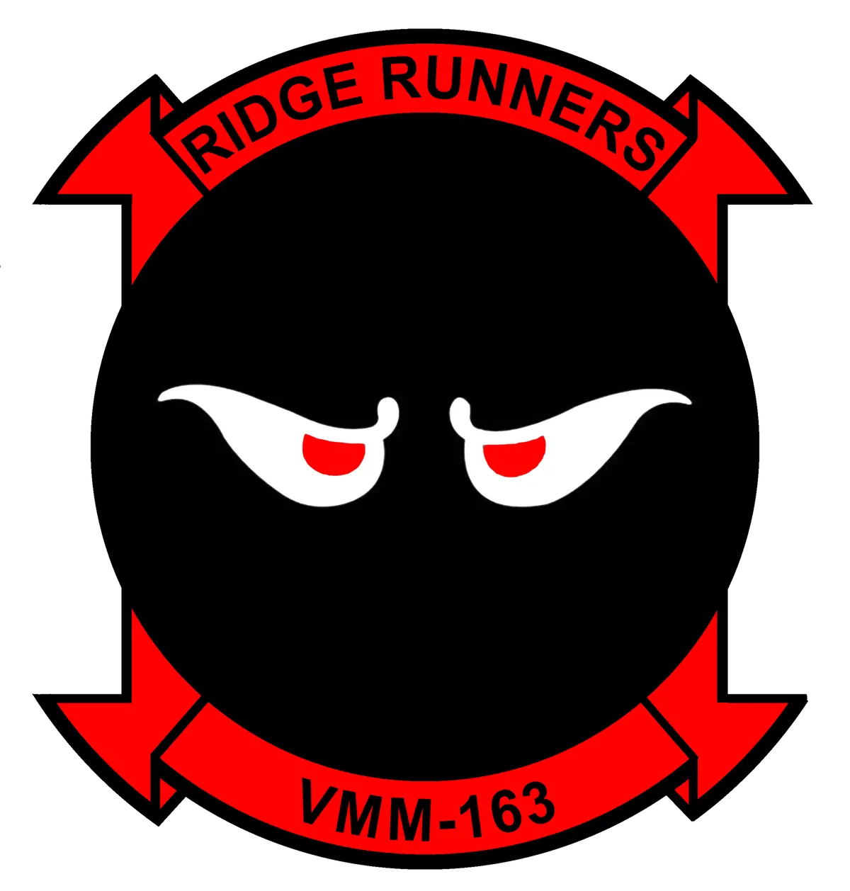 Officially Licensed Usmc Vmm-163 Ridge Runners Sticker 1