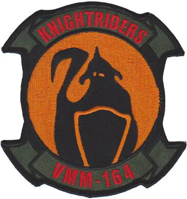 Officially Licensed Usmc Vmm-164 Knightriders Halloween Patch 1