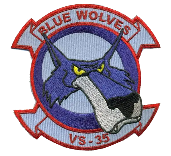 Officially Licensed Us Navy Vs-35 Blue Wolves Patch 1