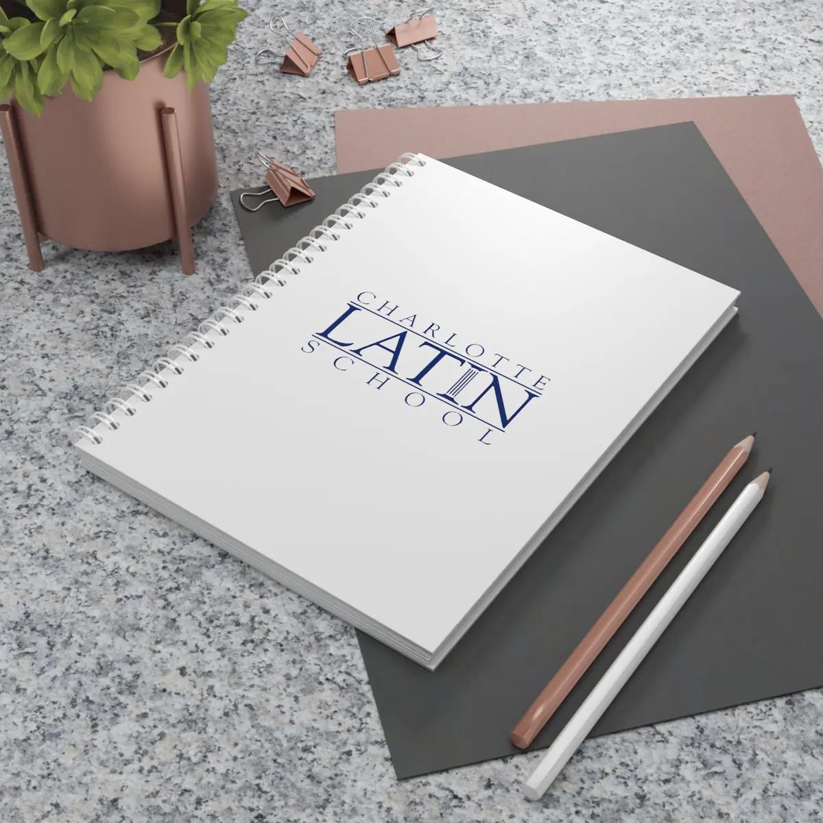 Charlotte Latin Spiral Notebook 1