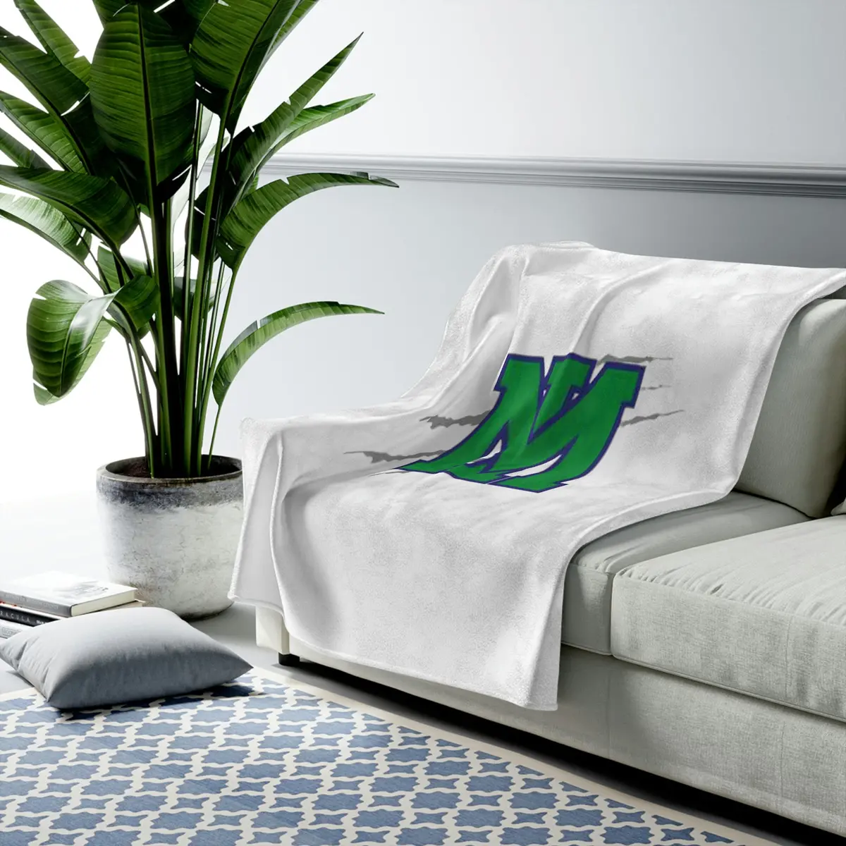 Mountain Island Charter School Velveteen Plush Blanket 1