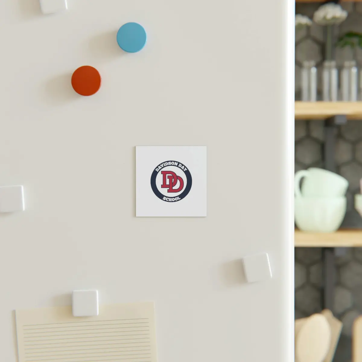 Davidson Day Square Magnet 1