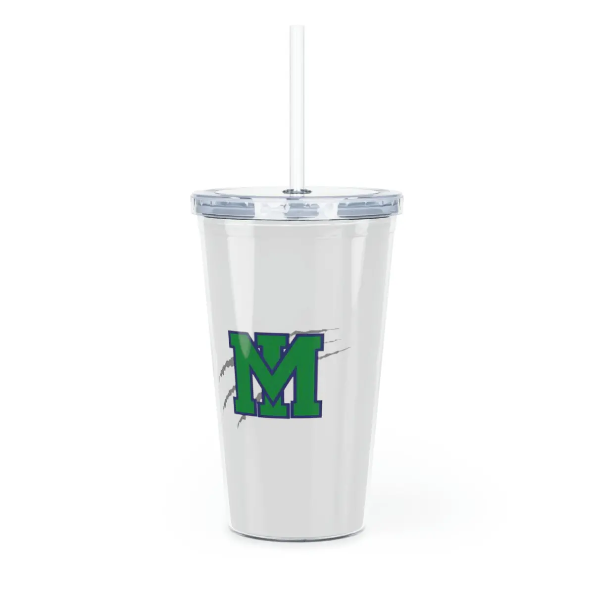 Mountain Island Charter School Plastic Tumbler With Straw 1