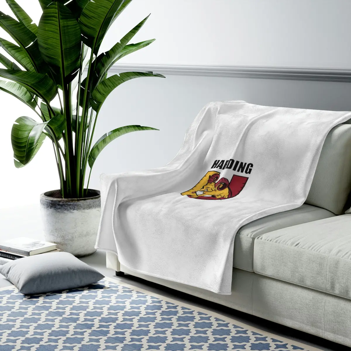 Harding University Velveteen Plush Blanket 1